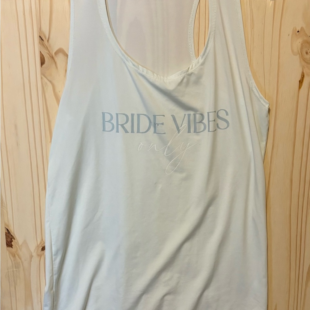 White 'Bride Vibes Only' Tank Top